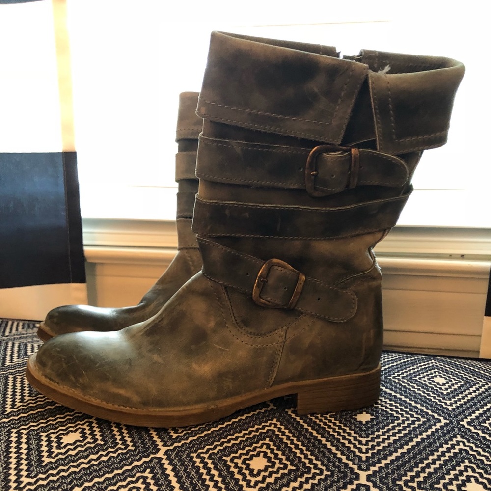 Bed Stü leather Motorcycle boots.